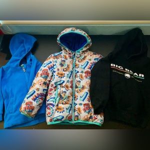 4T Boys puffer Paw Patrol Jacket Dinosaur Fleece Jacket Big Bear Sweatshirt